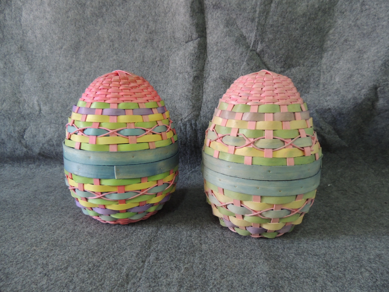 Easter colorful wood woven egg