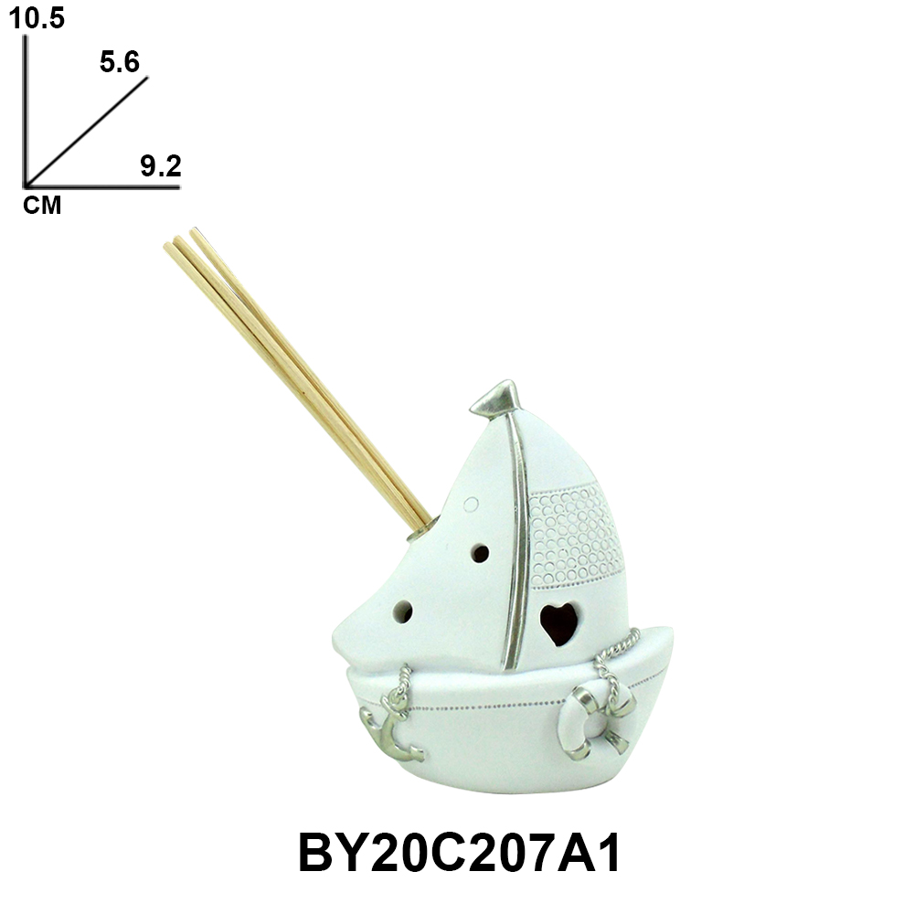 Polyresin sailboat perfumed bottle