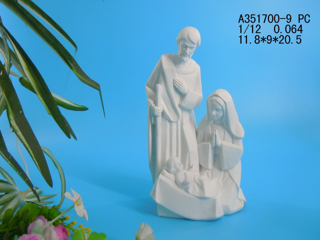 8.5"Holy family decor