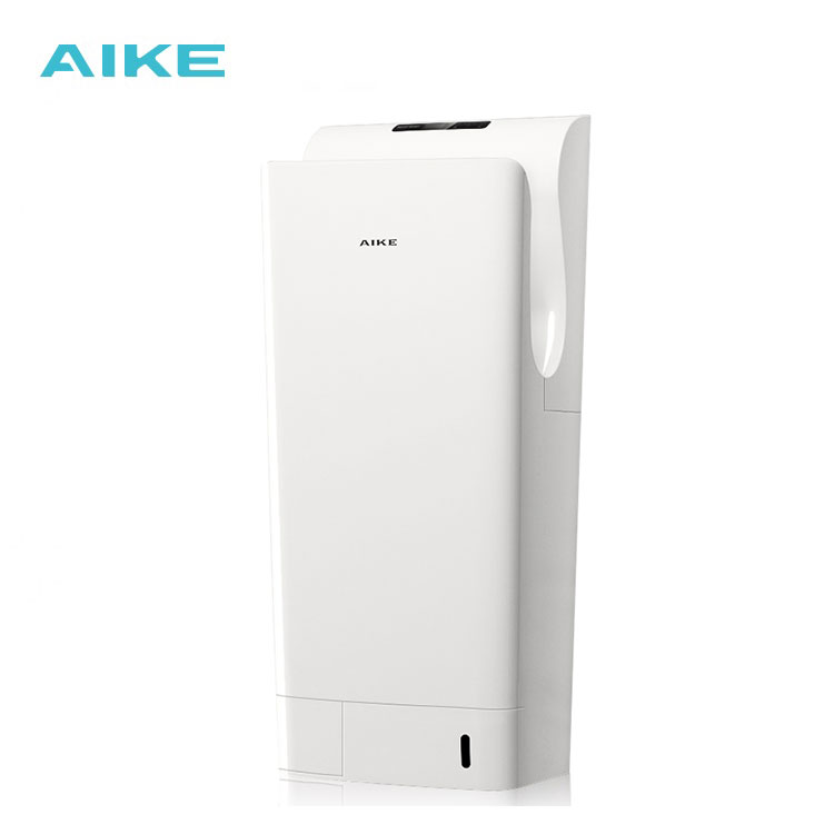 AIKE AK2030 Washroom Automatic Jet Dryer ABS Body Brushless Motor Electric White Hand Dryer with hepa filter