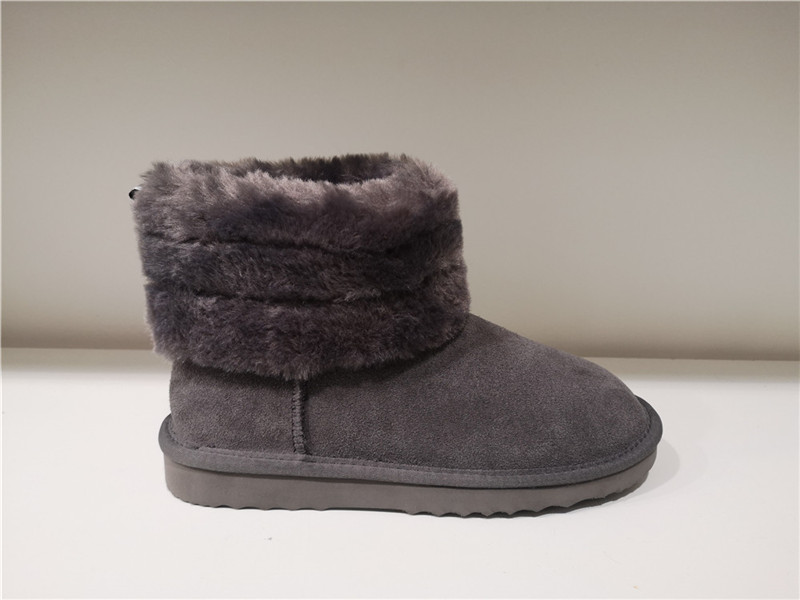 Fashion Sheepskin/Fake fur Snow Boot Winter shoes Water-Resistant