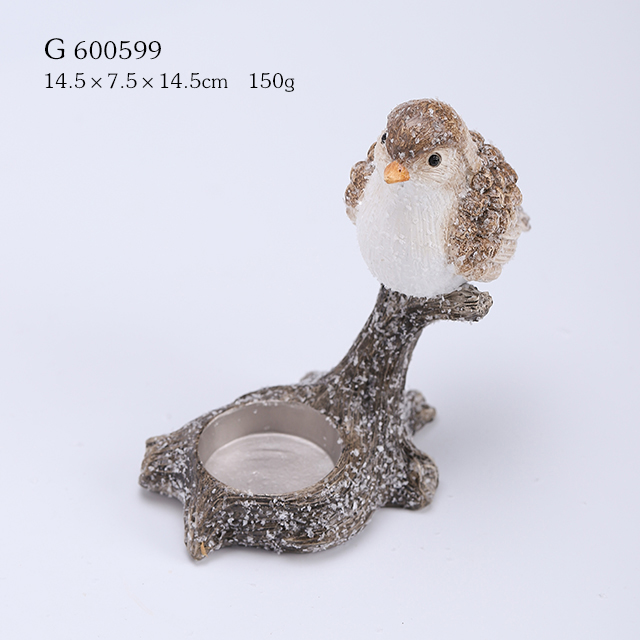resin bird Tlight holder