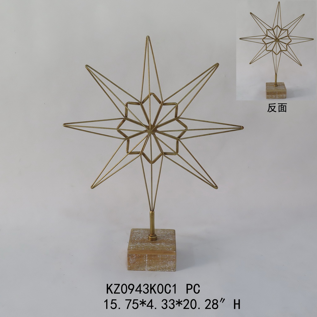 metal/wood table decor