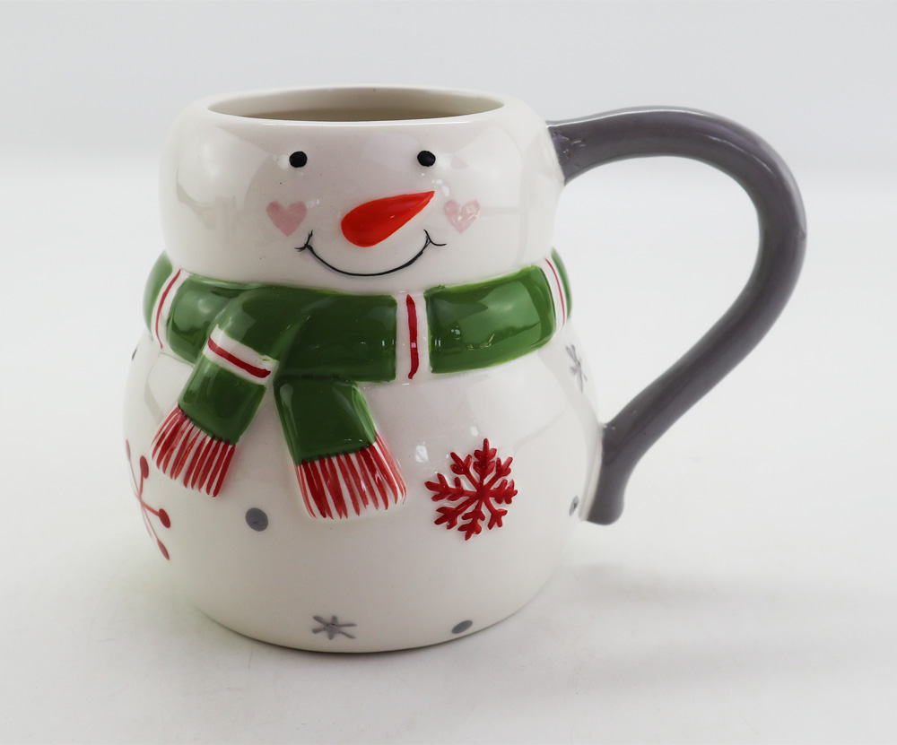 christmas snowman coffee mug ceramic tea cup