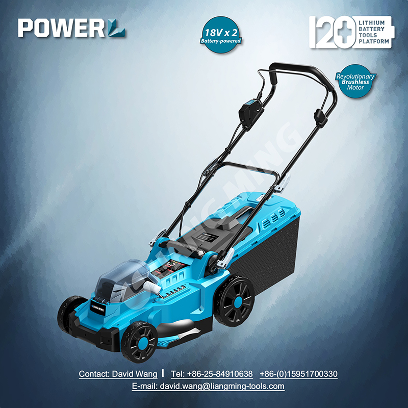 36V(18Vx2) brushless lithium battery cordless lawn mover