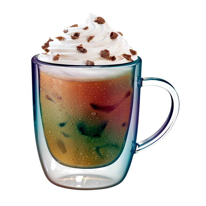 Rainbow color Double wall mug 220ml