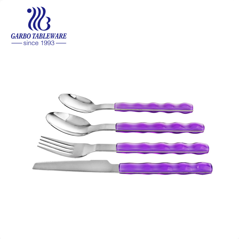 Cheap Stainless Steel Cutlery set with Plastic Handle
