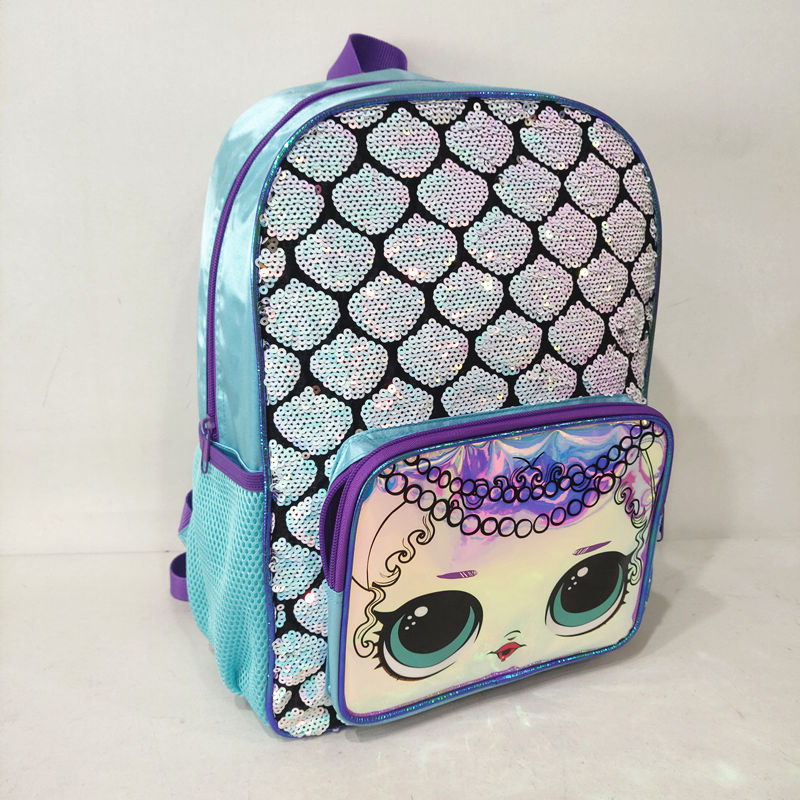 Shell sequin school backpack