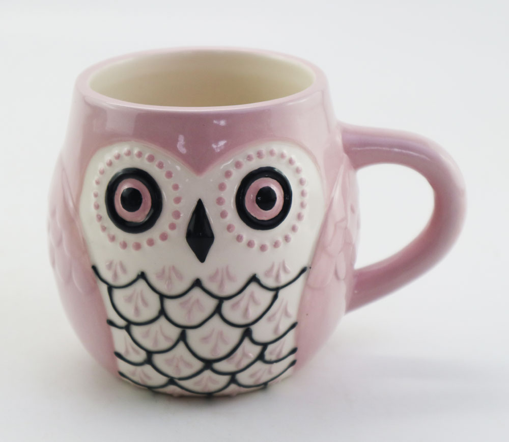 Owl mug ceramic mugs animal cups hand paint