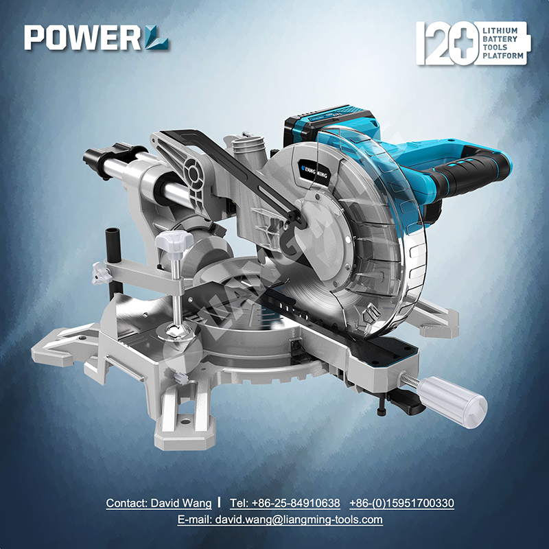 18V lithium battery cordless sliding mitre saw