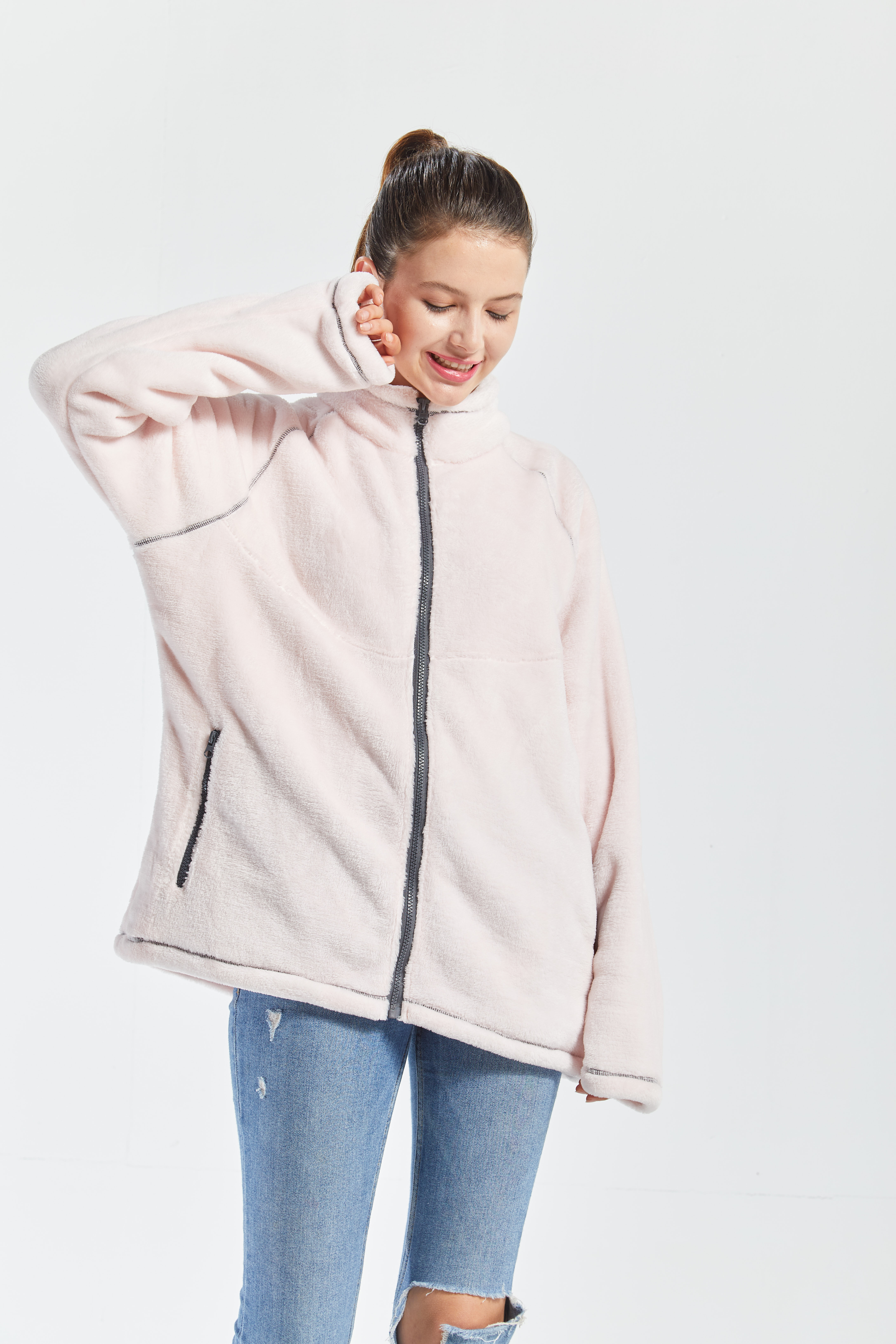 custom New style china sherpa fleece jacket high quality wholesale winter jacket women