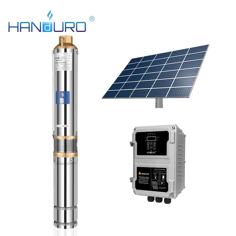 new AC DC solar powered low voltage water pump