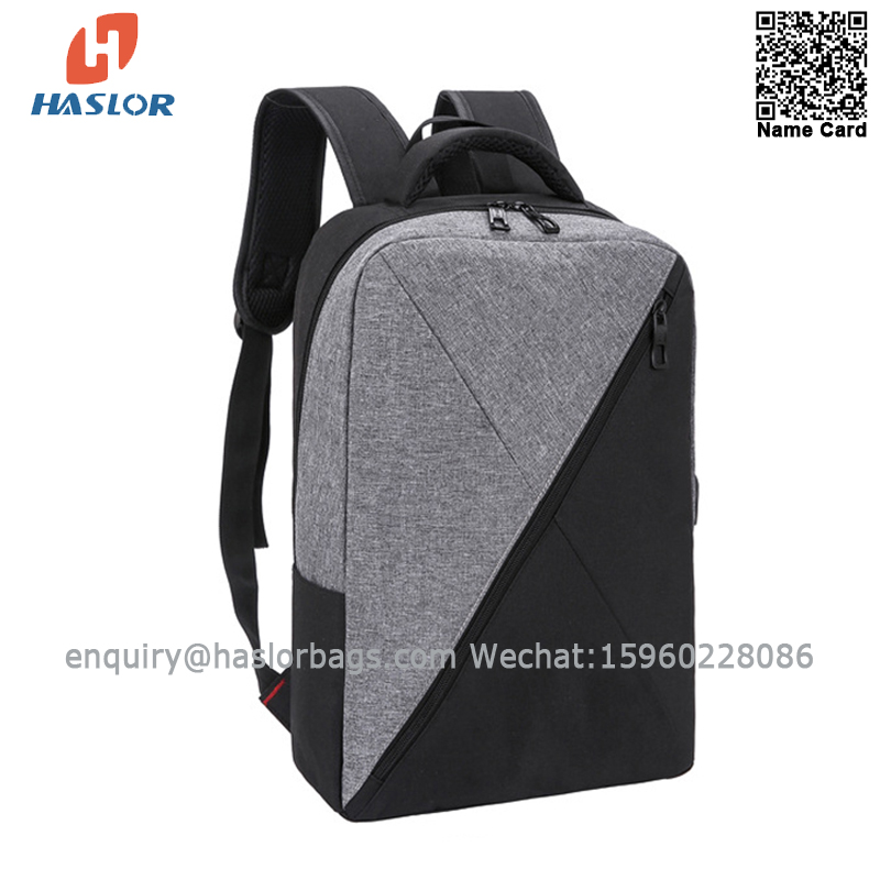 0113 D haslor Computer backpack ,Nylon satchel for men and women multi-function backpack ,USB headphone bag