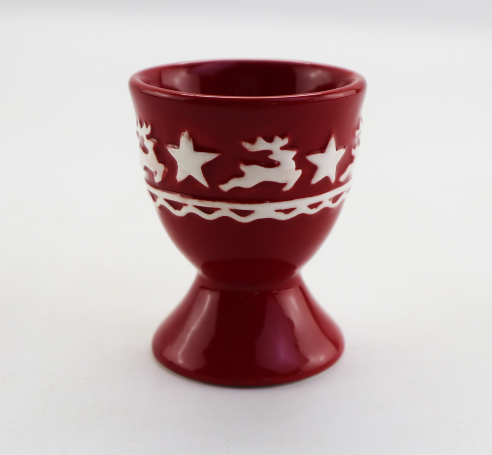 ceramic reindeer design egg cup egg holder egg stand