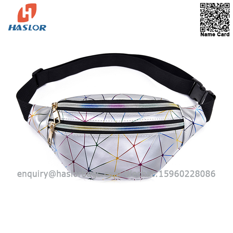 0116 W haslor Sports hologram Belt bag pouch bag ,New geometric Ringer waterproof chest bag, wasit bag