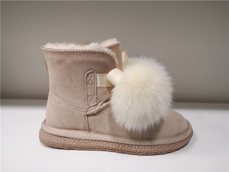 Fashion Sheepskin/Fake fur Snow Boot Winter shoes Water-Resistant