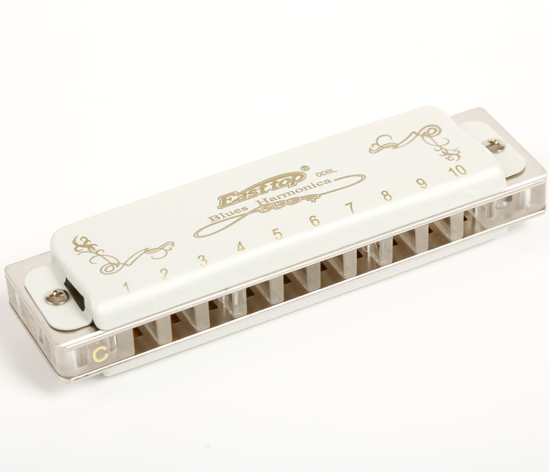 EASTTOP new harp half-valves diatonic T008LS blues harp white colors covers 13 tones