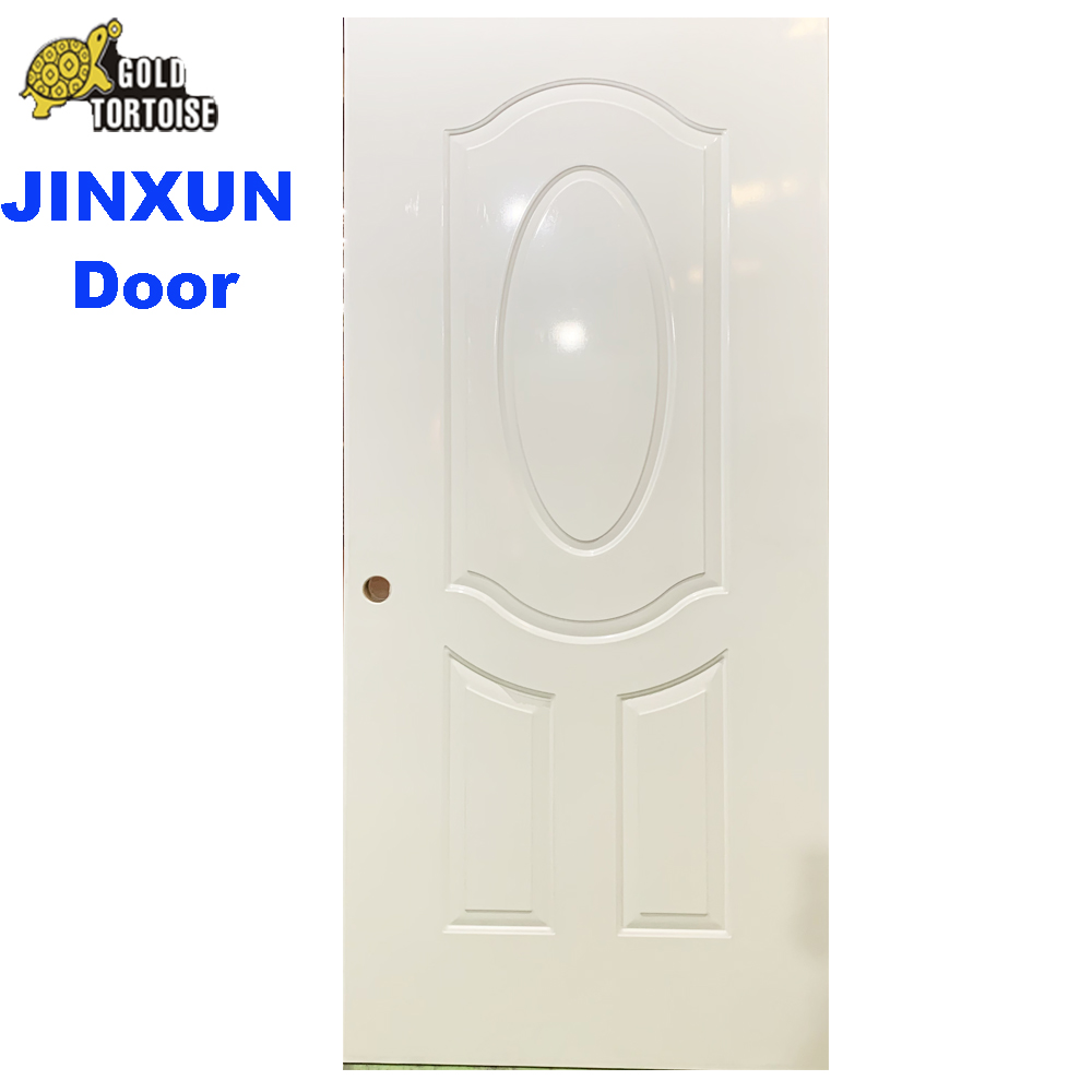 6 Panel Steel Entry Door With Wood Edge White Primed