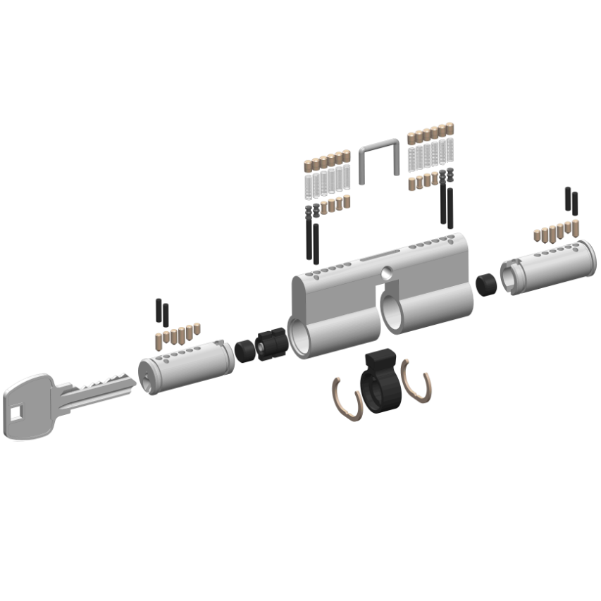 Euro cylinder with U type anti-broken