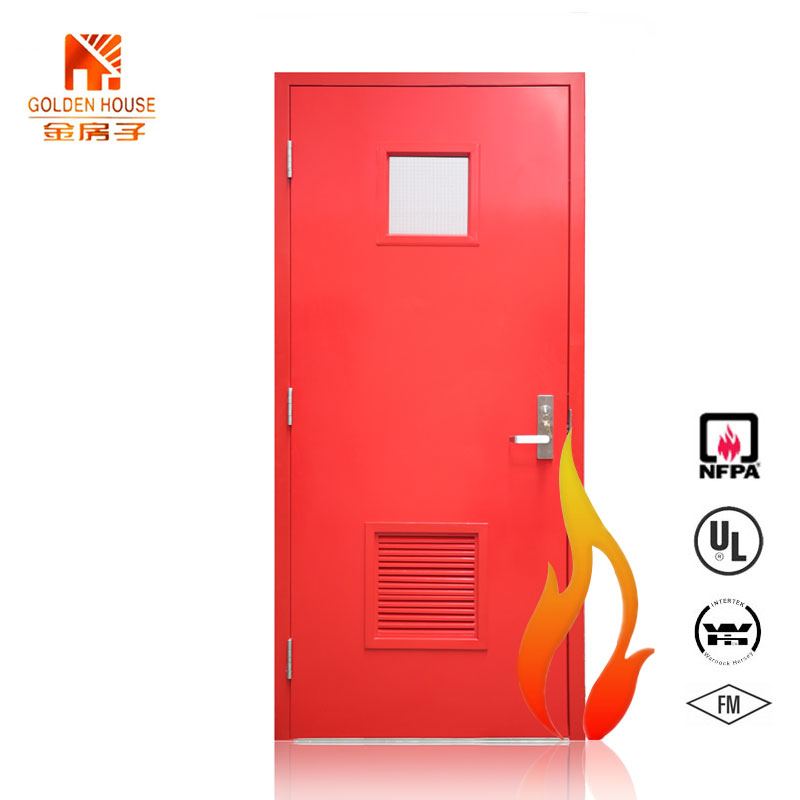 1.5/3 hours GH FM/UL metal fire rated steel door