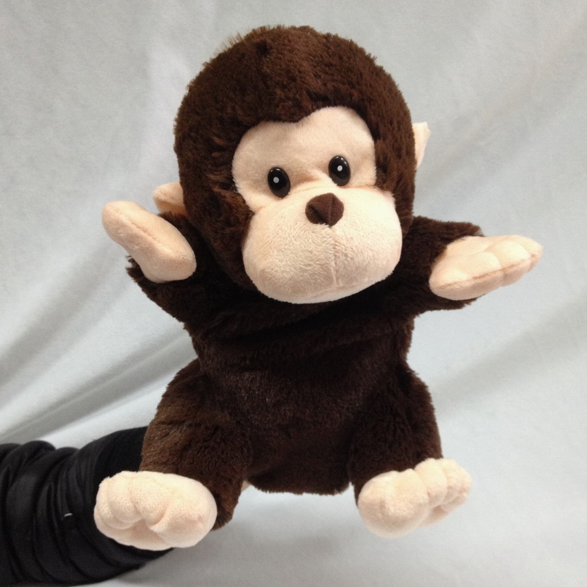 High quality plush cute monkey hand puppet