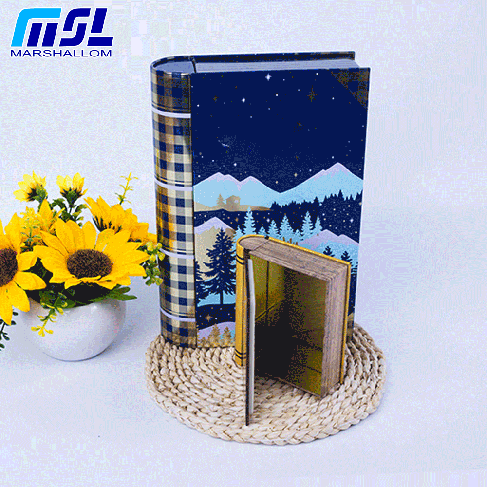 Book tin（Tin box tinbox tin can metal can metal box tinbox）