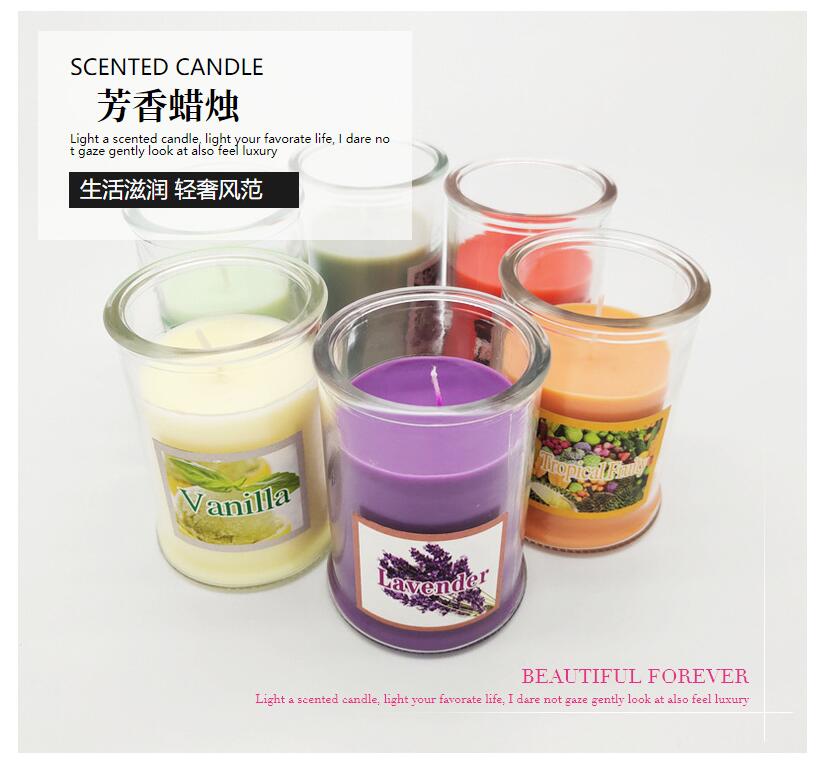 Scented glass candle