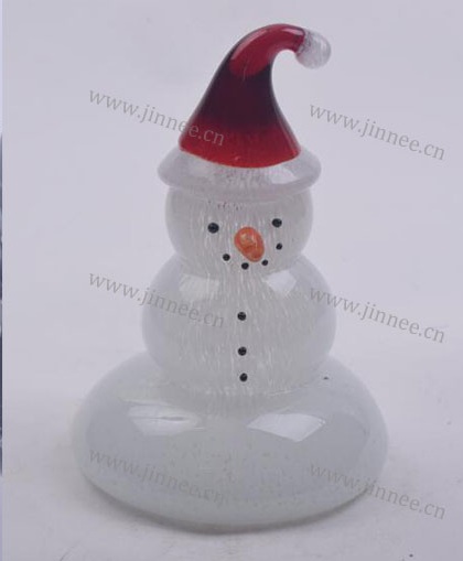 glass snowman
