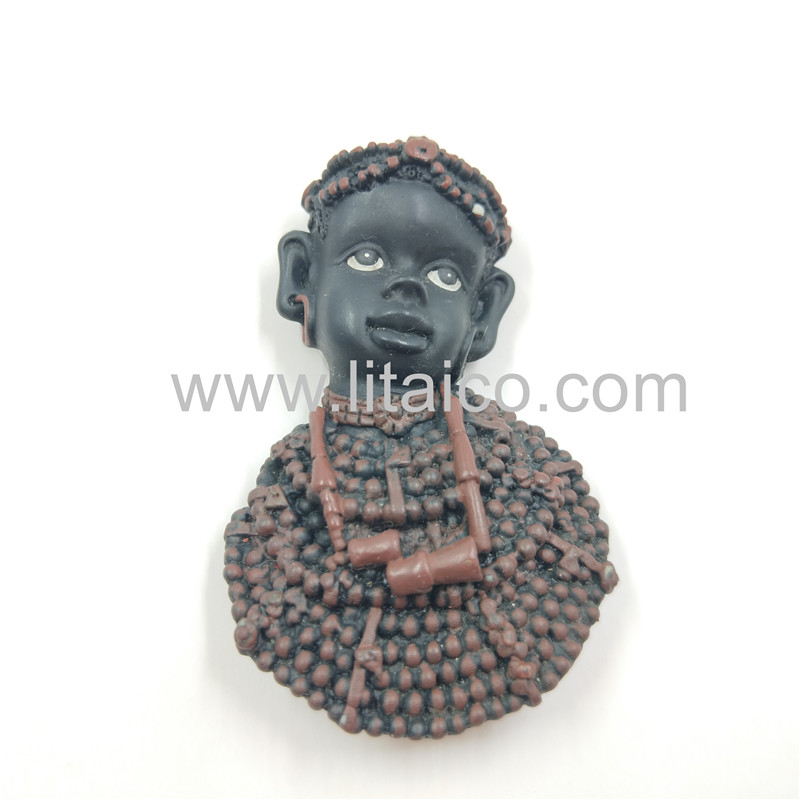 African boy injection molding PVC refrigerator magnet