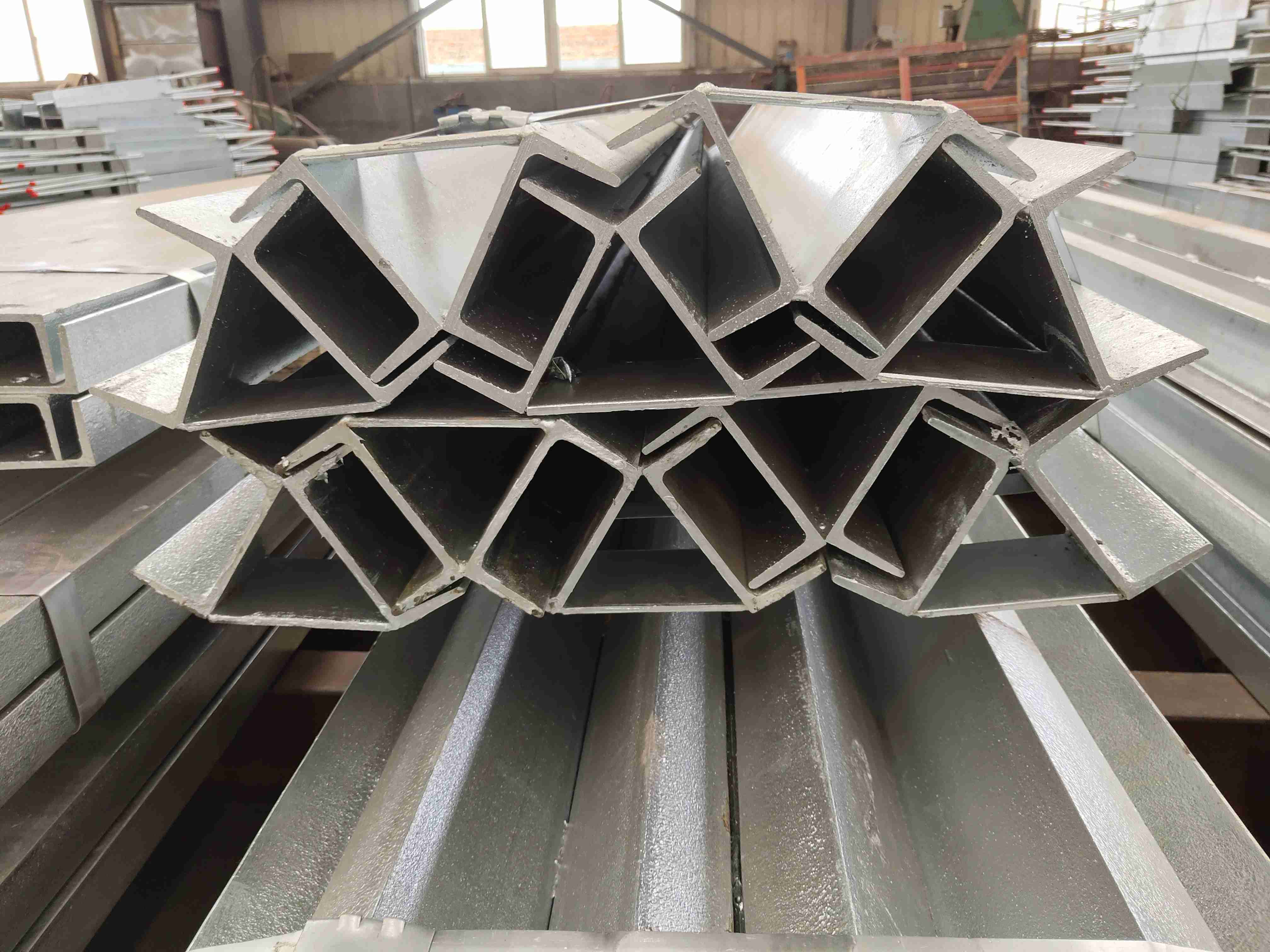 H profile and channel steel retaining wall post