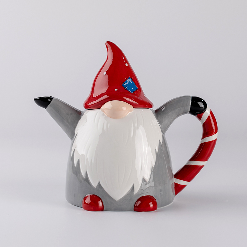 Ceramic Teapot and Coffee Pot, Ceramic Christmas Gifts with 3D Santa Claus Design