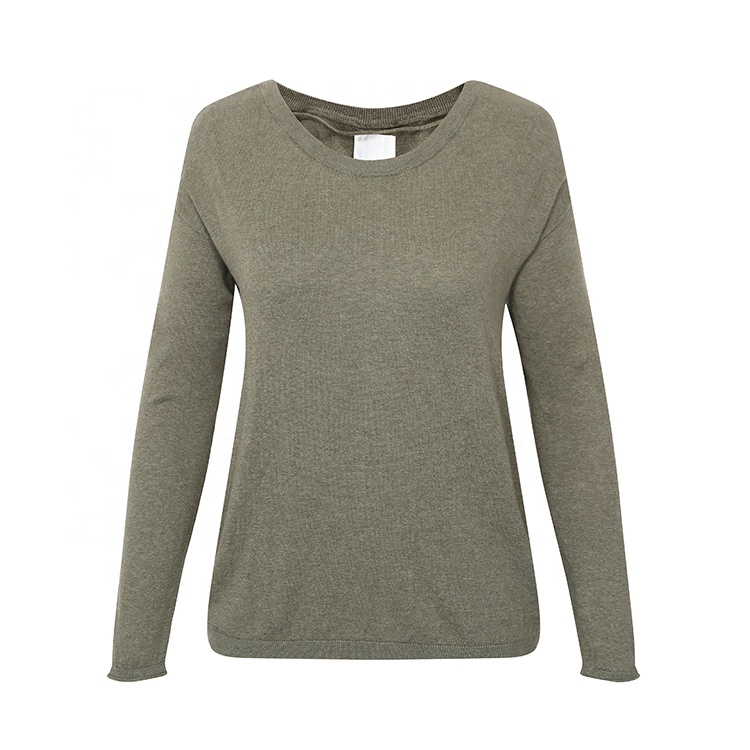 Hot sale knitted wear women buttons sweaters private label sweater 100% cotton