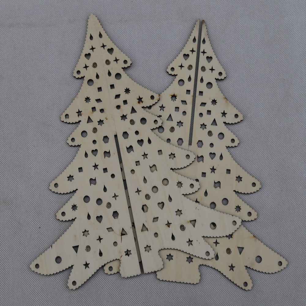 Wooden Chirstmas Decor Hanging Decor Wooden Christmas Storage Crate Box Christmas Tree