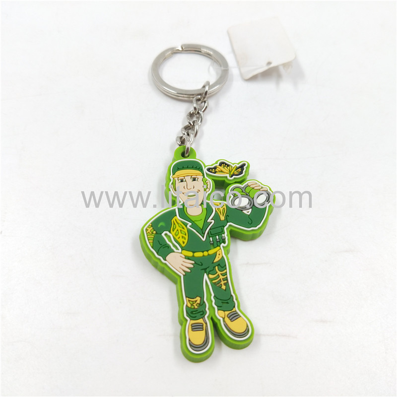 Green character PVC Keychain