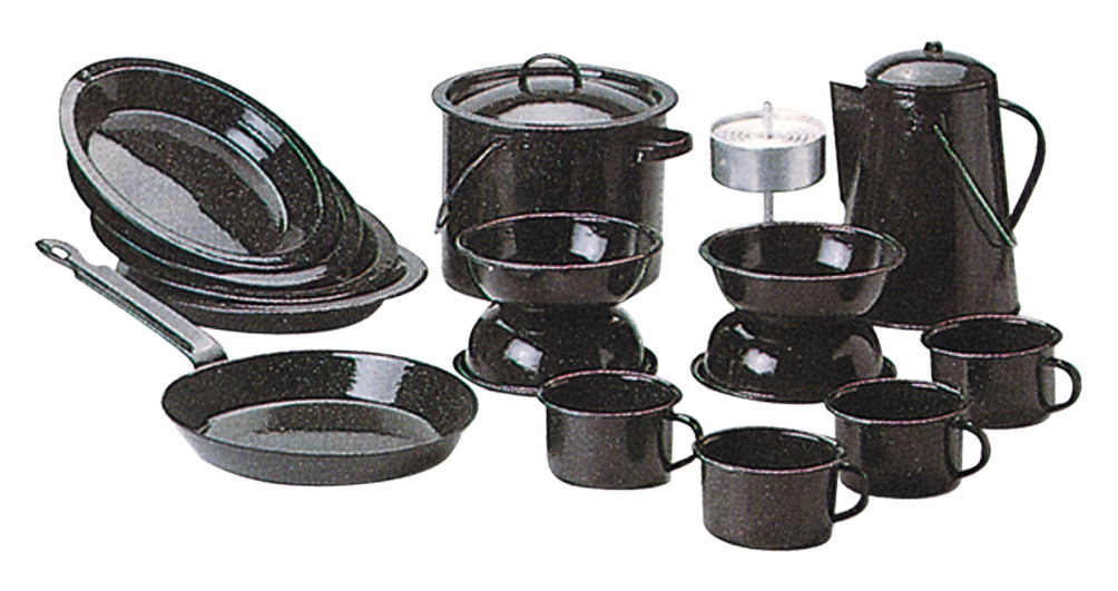 Enamel Camping Set 16pcs ,enamel Ware, Dinner Set