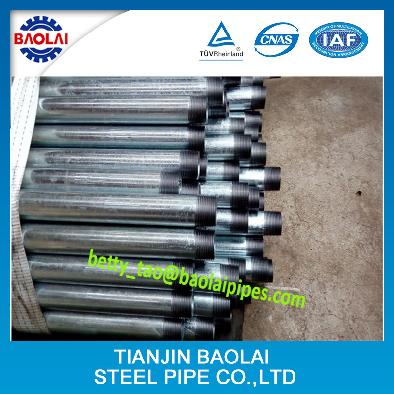 Galvanized threaded steel pipe