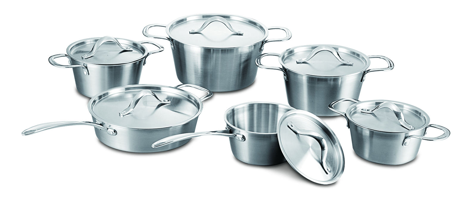 12pcs High quality Stainless steel Kitchen cookware cooking pot set and cookware casserole set