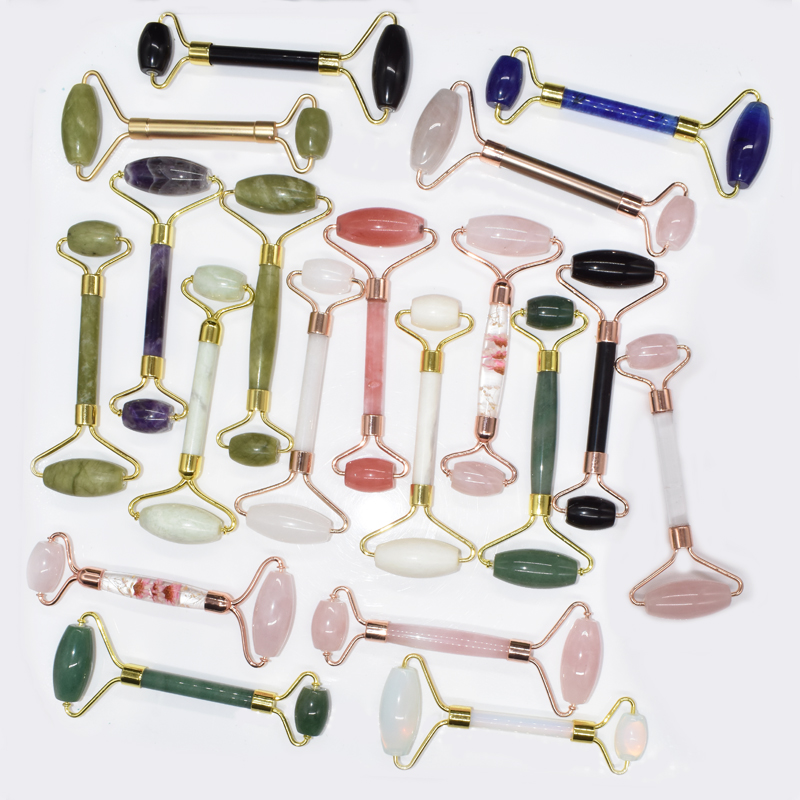 2020 new product Rose Quartz Guasha and Jade Roller with Box