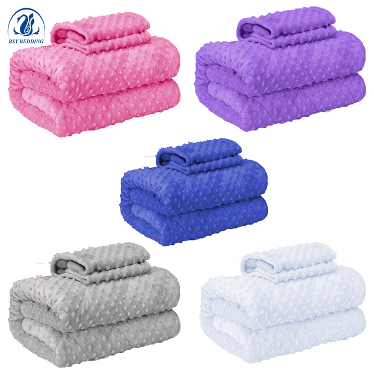flecce embossed bubble weighted blanket