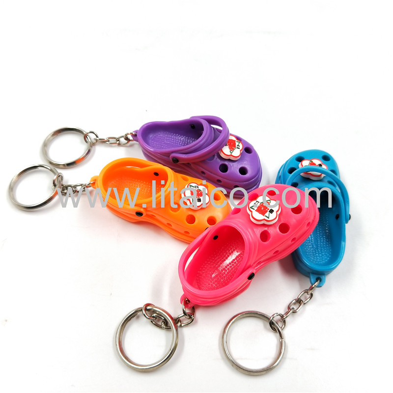 Slippers injection molding PVC Keychain
