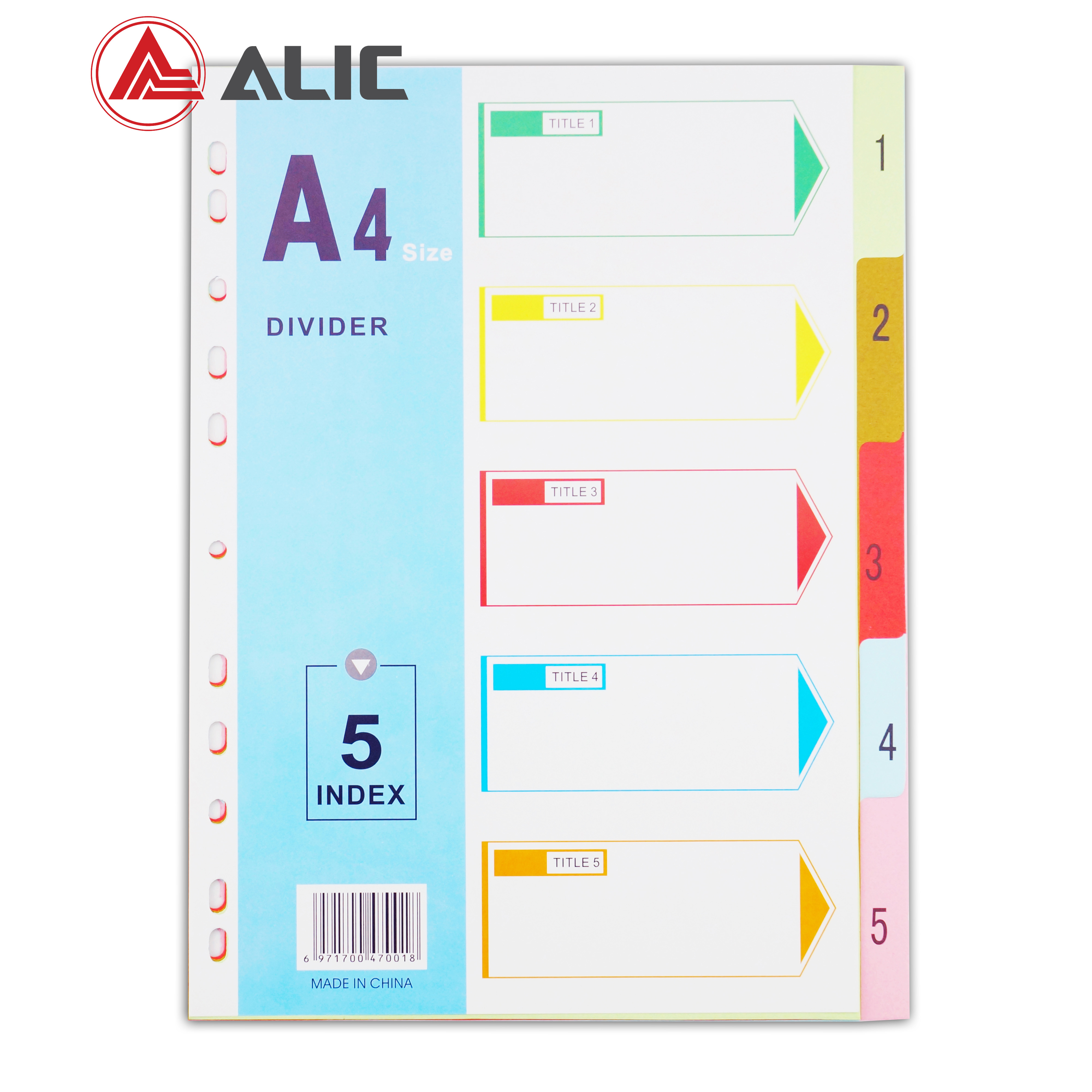 5 Tab Paper Index Dividers