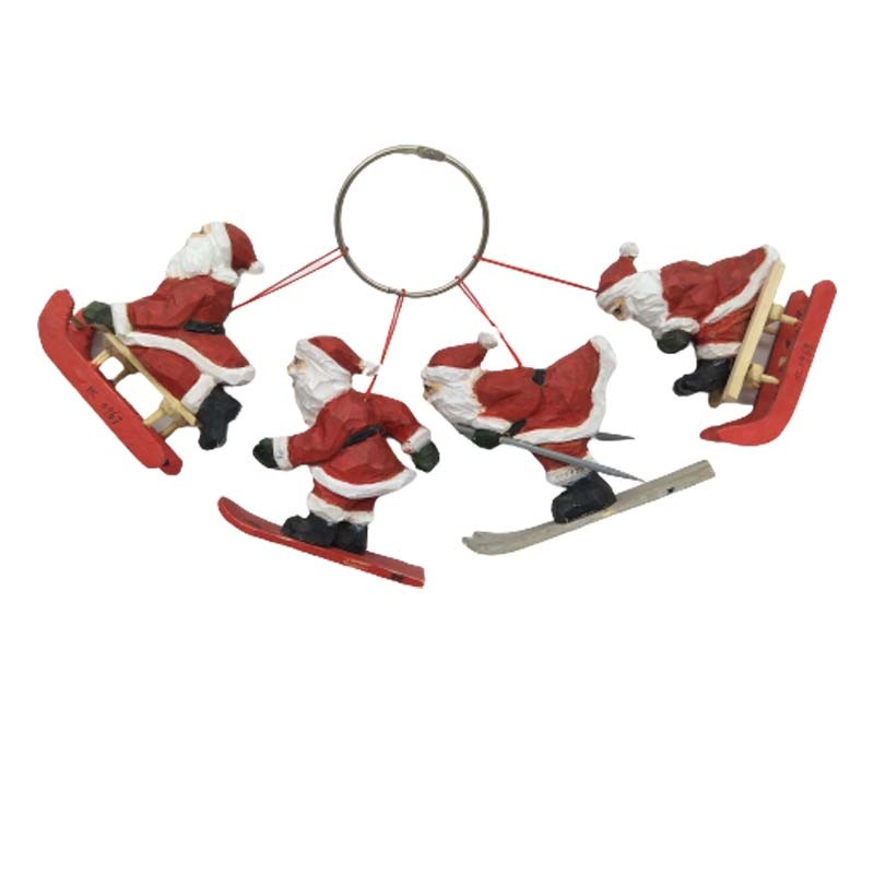 Wood Carved Christmas Ornaments