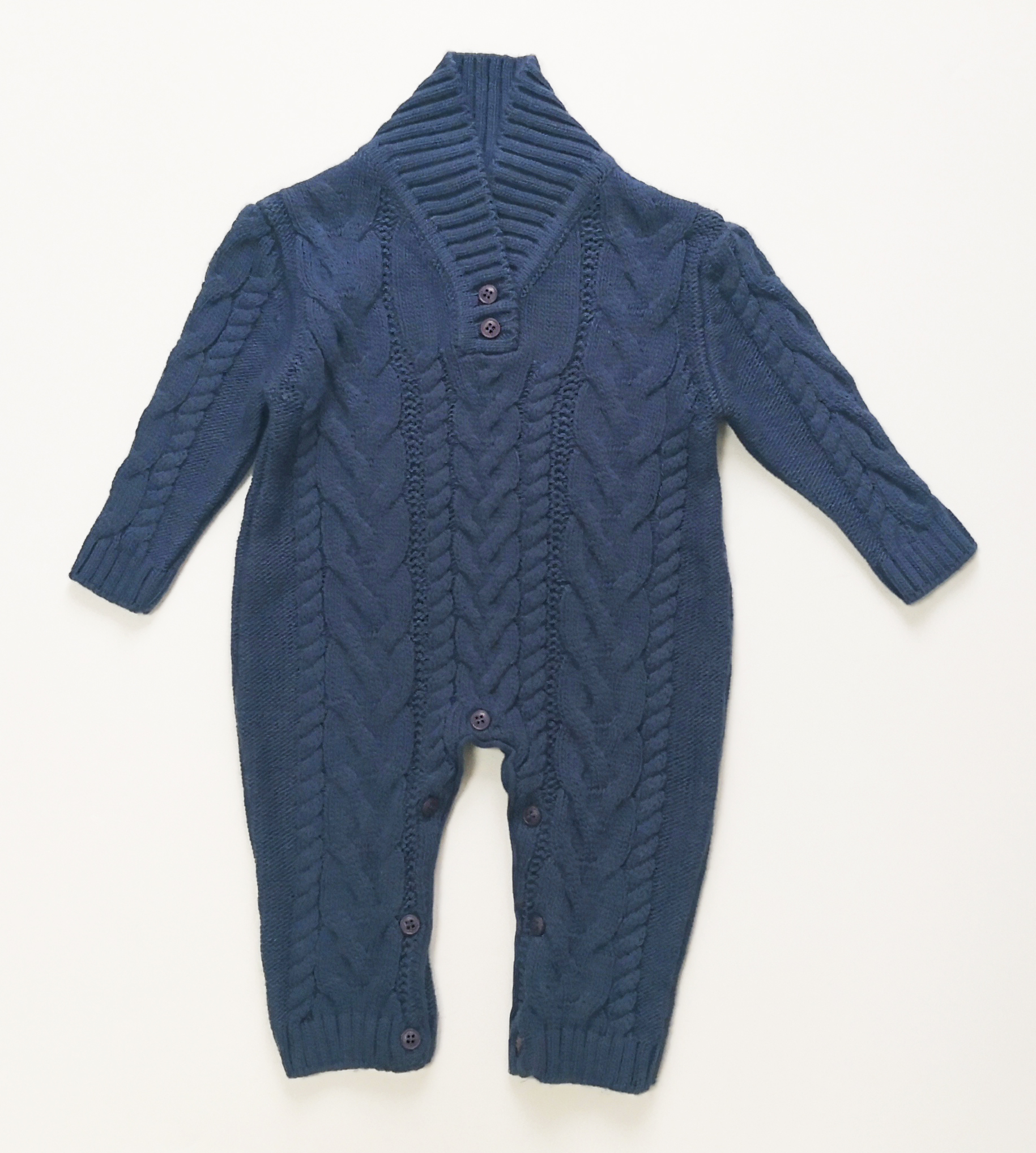 Infant knitted romper