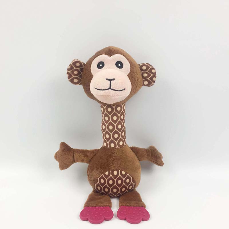 Plush Squeaky Animals Pet Toy For Dog Teether Chew Toy