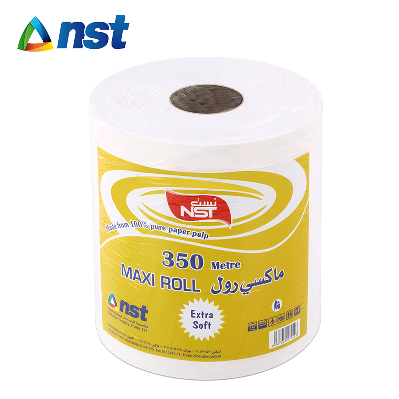 Factory price 100% virgin wood pulp maxi roll hand towel NST household paper