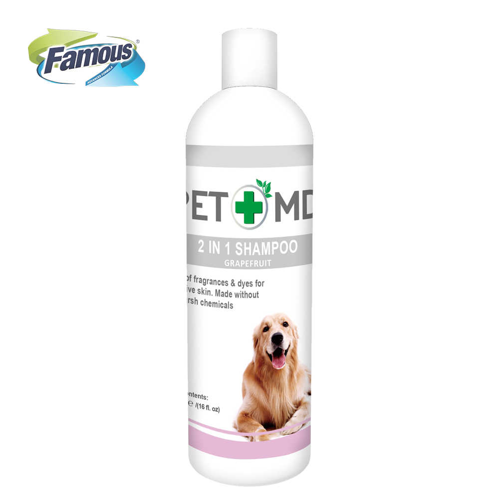 Pet shampoo dog & cat shower gel 500ml Grape Fruit Scent