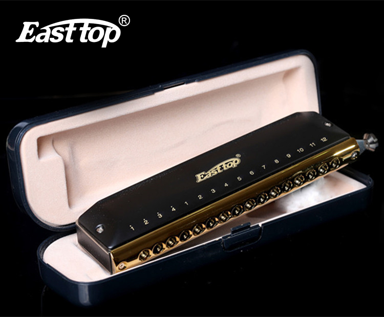 12 hole professional musical instruments chromatic harp with ABS case