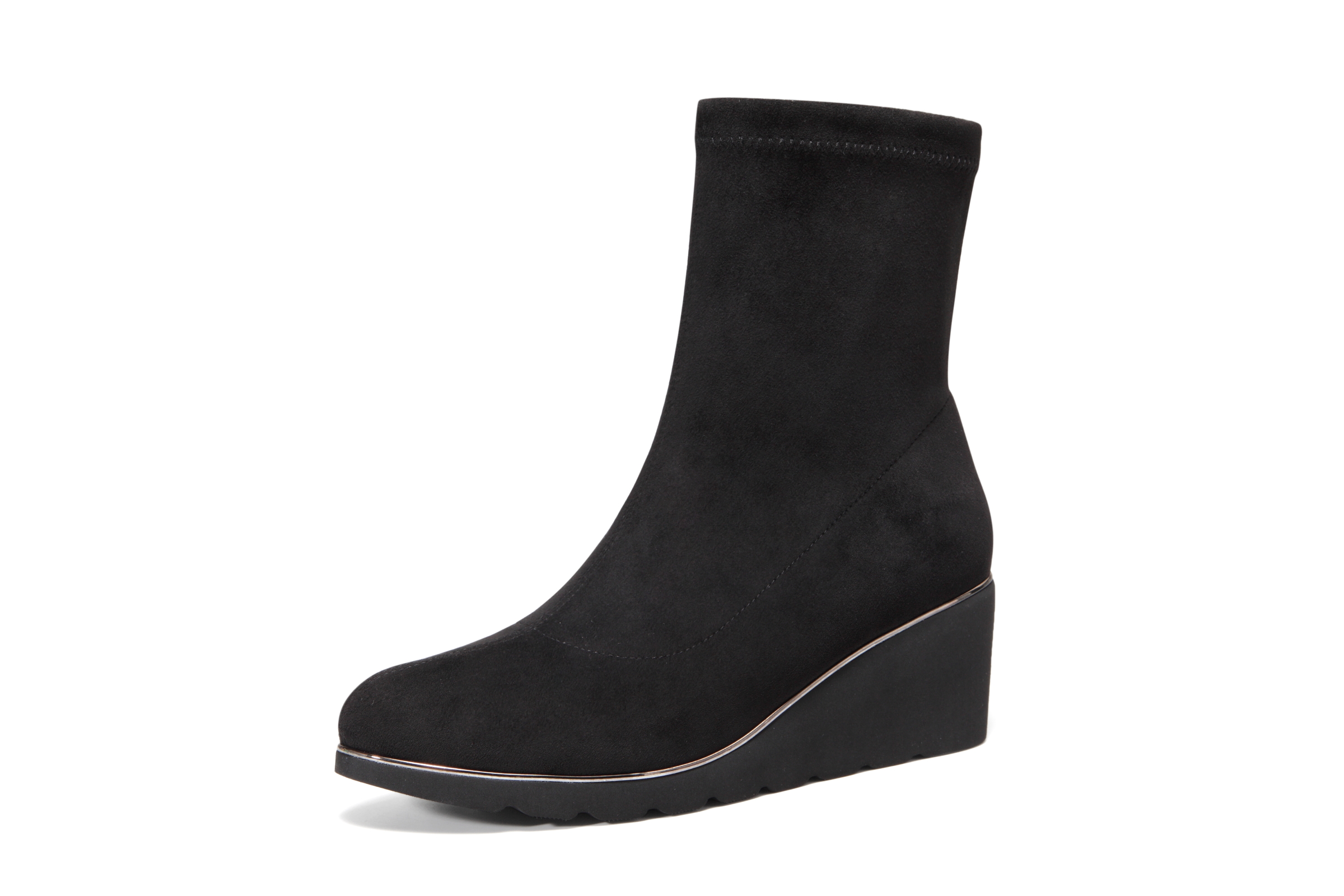 FW2021 wedge boots ladies leather boots with quickly delivery time