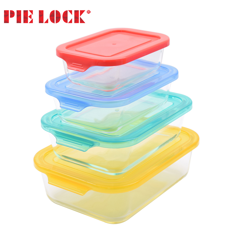 Glass food container / glass storage box / lunch box with BPA FREE lid