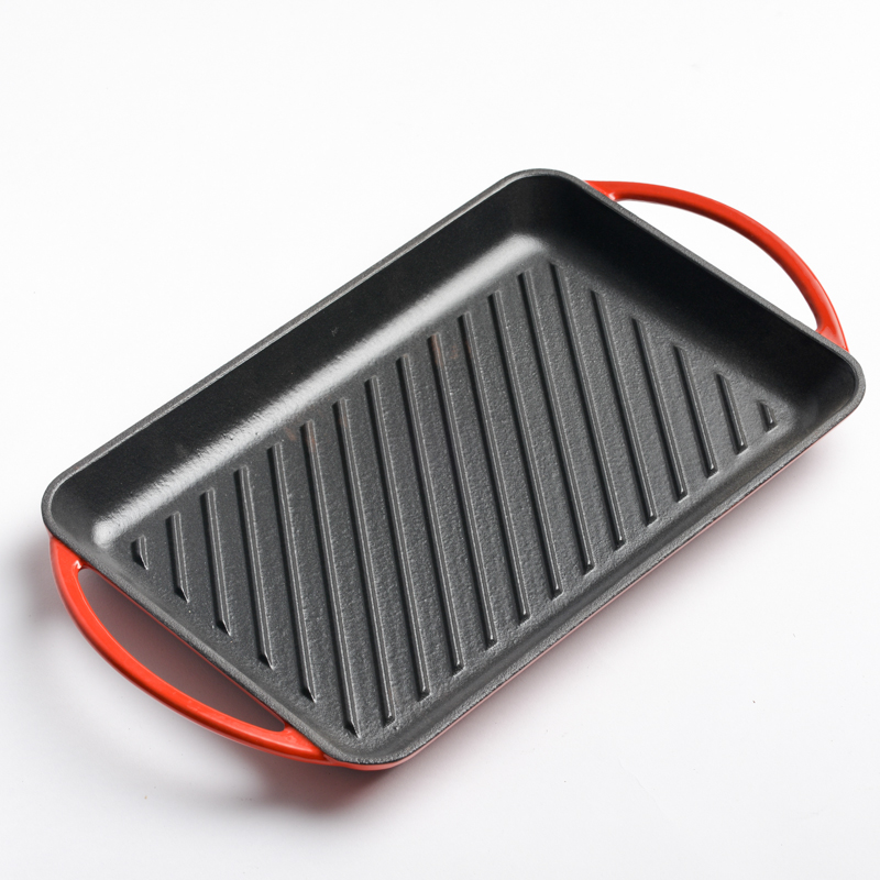 Cast iron grill plate,cast iron grill pan